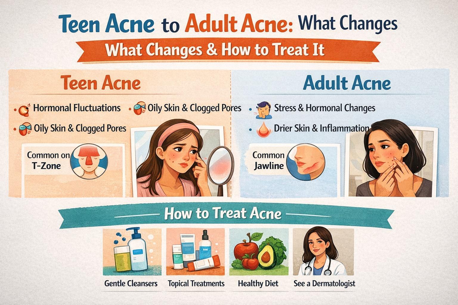 Teen Acne to Adult Acne: What Changes & How to Treat It